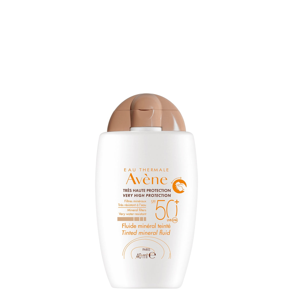 Avène Ecran Mineral Fluid Teinté tinted mineral sunscreen SPF 50+ for reactive skin