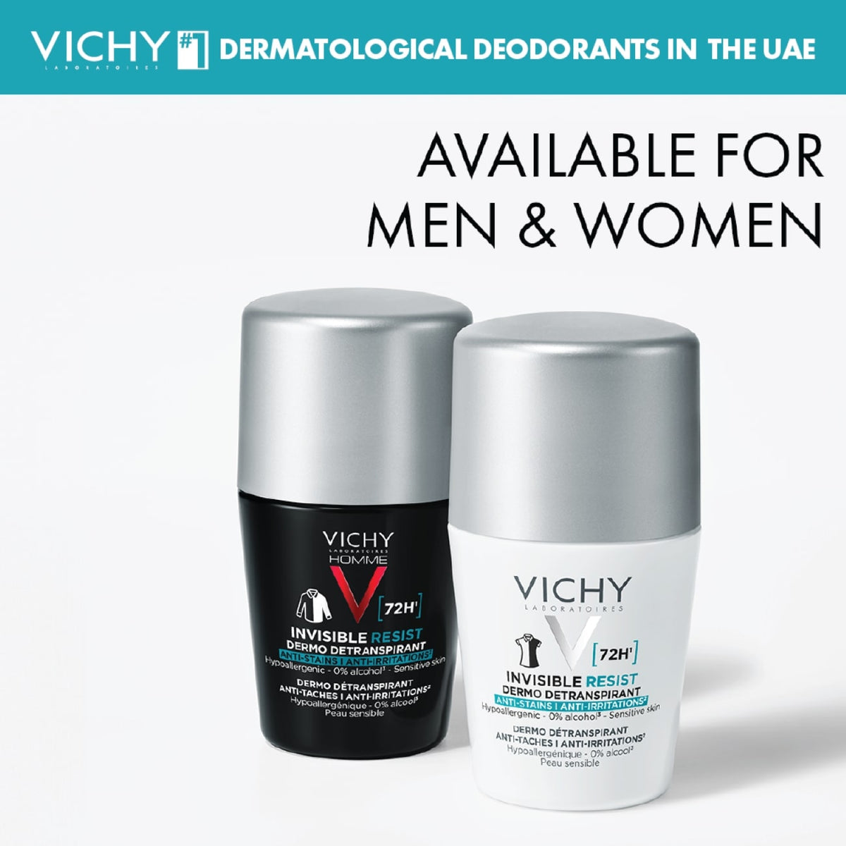 Vichy 72 Hours Invisible Resist Deodorant for Men 50ml