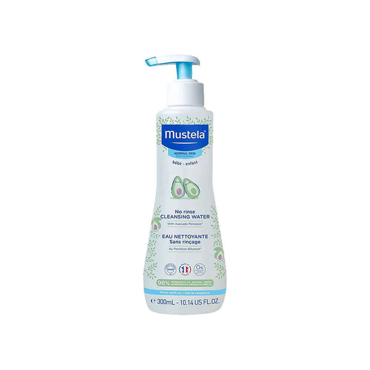 Mustela eau nettoyante sans rinçage pump bottle for quick baby cleansing