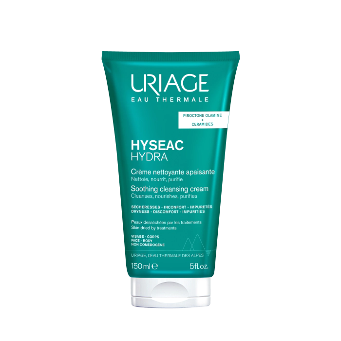 Uriage Hyséac Hydra Crème Nettoyante soothing wash tube for dry acne skin