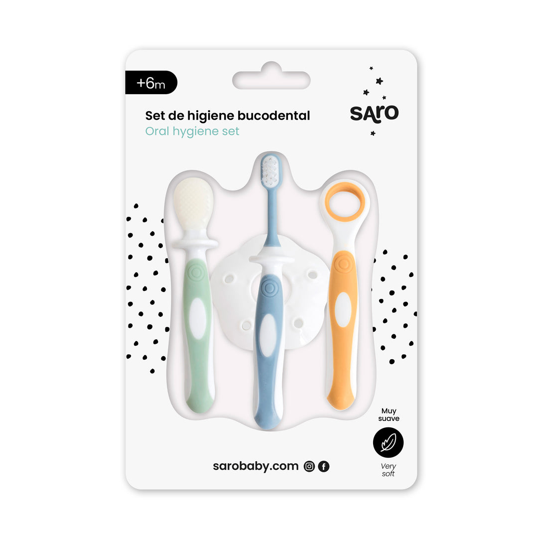 Saro Oral Hygiene Set 6+ Months Set Of 3 Oral Care Product Packaging