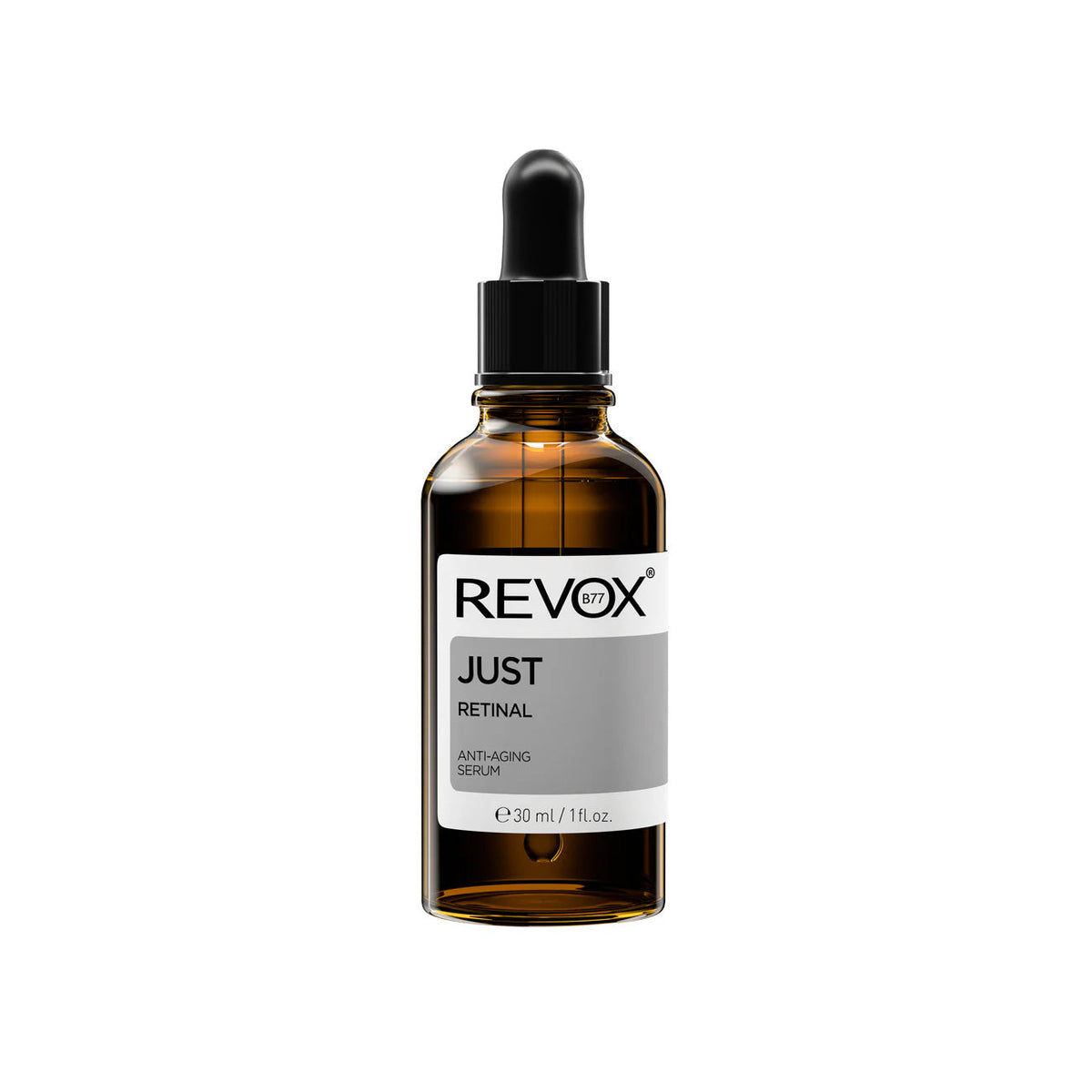 Revox Just Retinal Anti-Aging Serum dropper bottle for fast wrinkle reduction