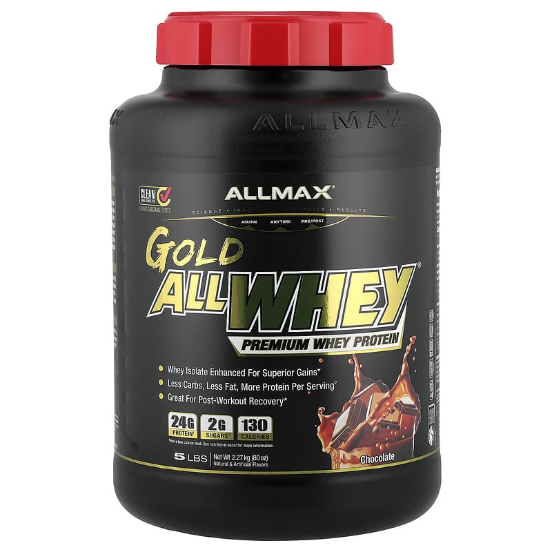Allmax Nutrition All Whey Gold Chocolate Product Packaging