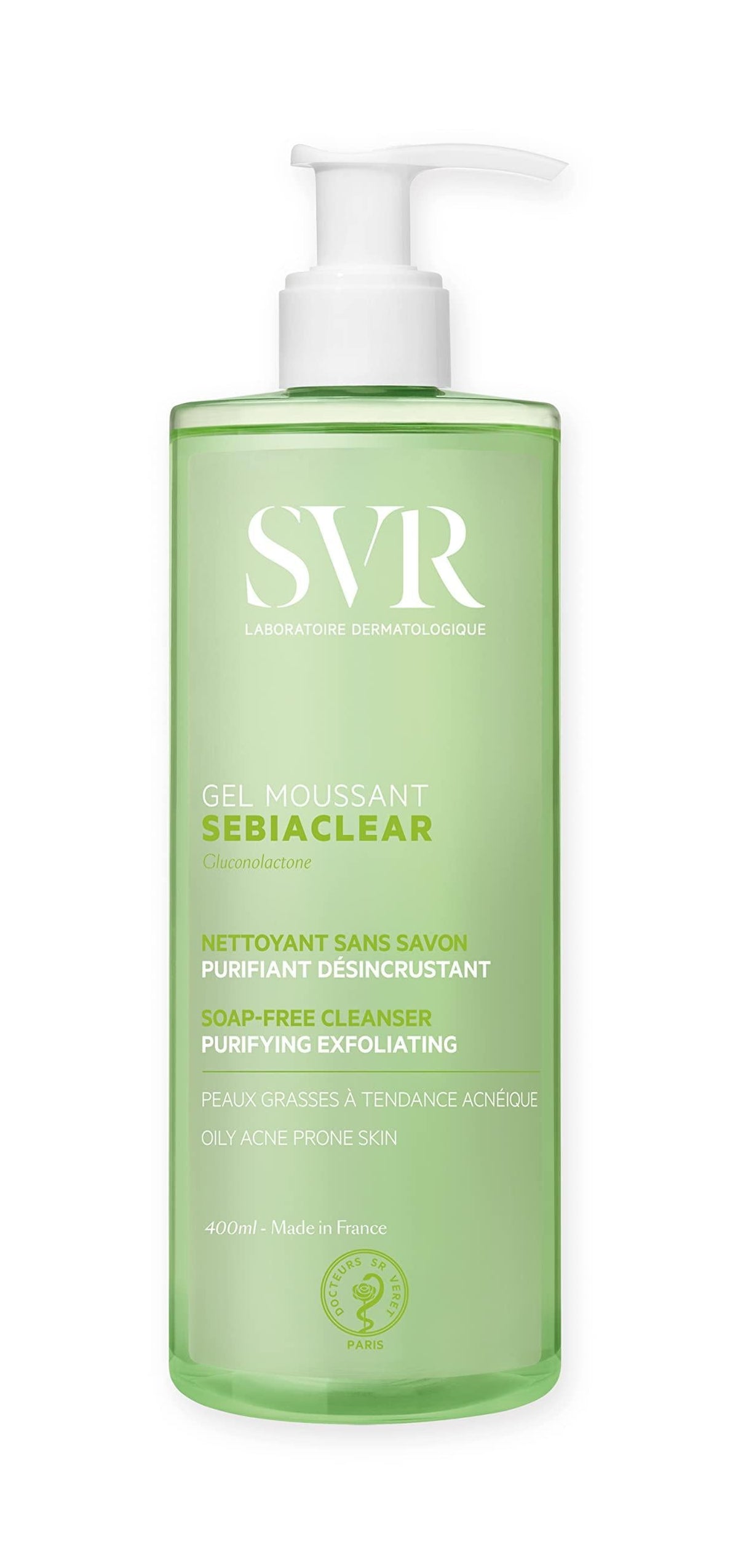 SVR Sebiaclear Gel Moussant purifying foaming cleanser bottle