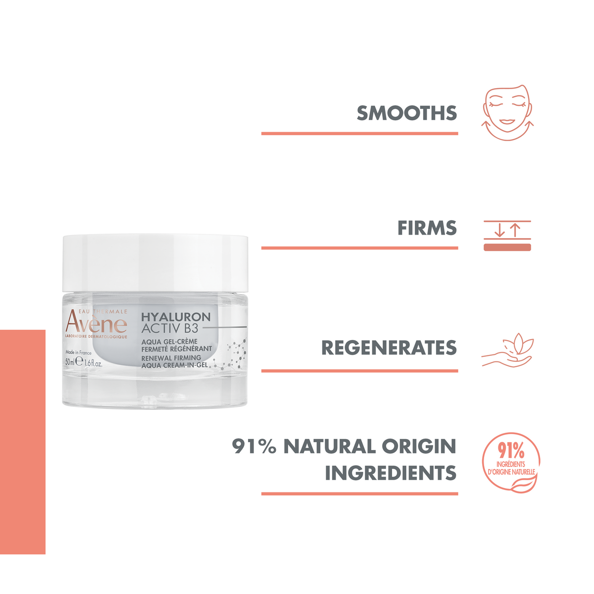Avene Hyaluron Activ B3 Renewal Firming Aqua Cream In Gel