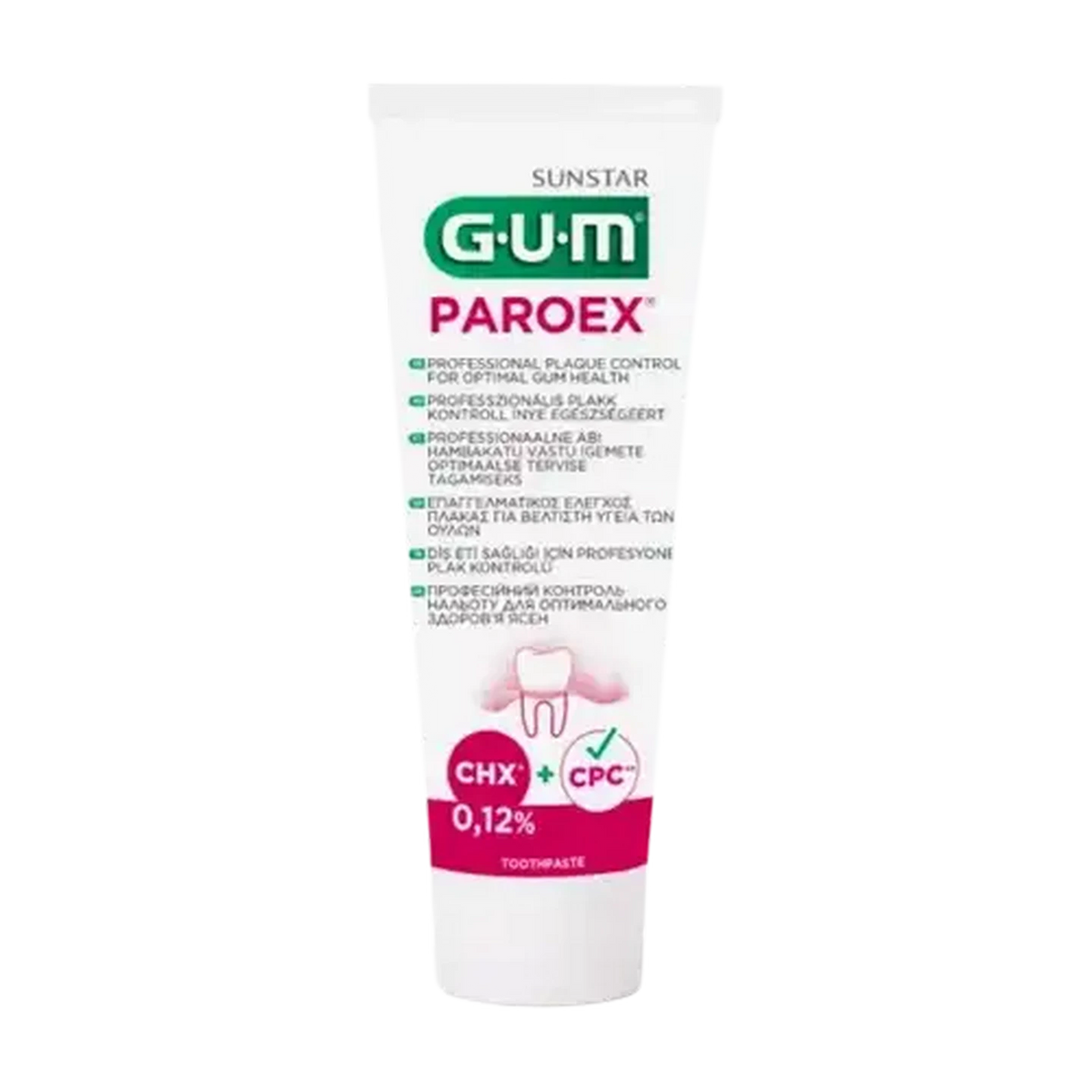 G.U.M Paroex Professional Plaque Control Oral Care Product Packaging