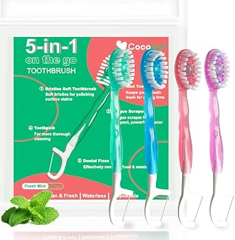 Go Fresh Go Fresh 5 In 1 Disposable Toothbrush Mint Oral Care Product Packaging