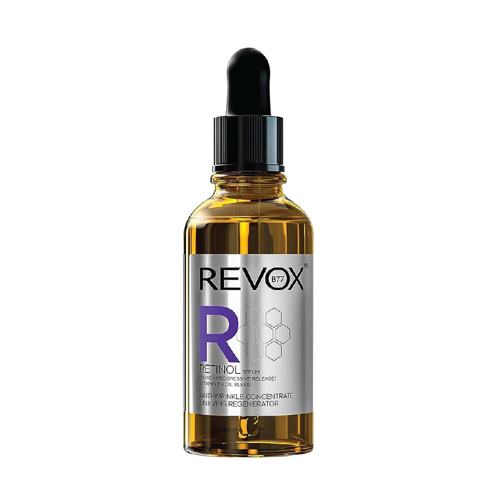 Revox Just Retinol Serum dropper bottle for anti-aging and skin smoothing