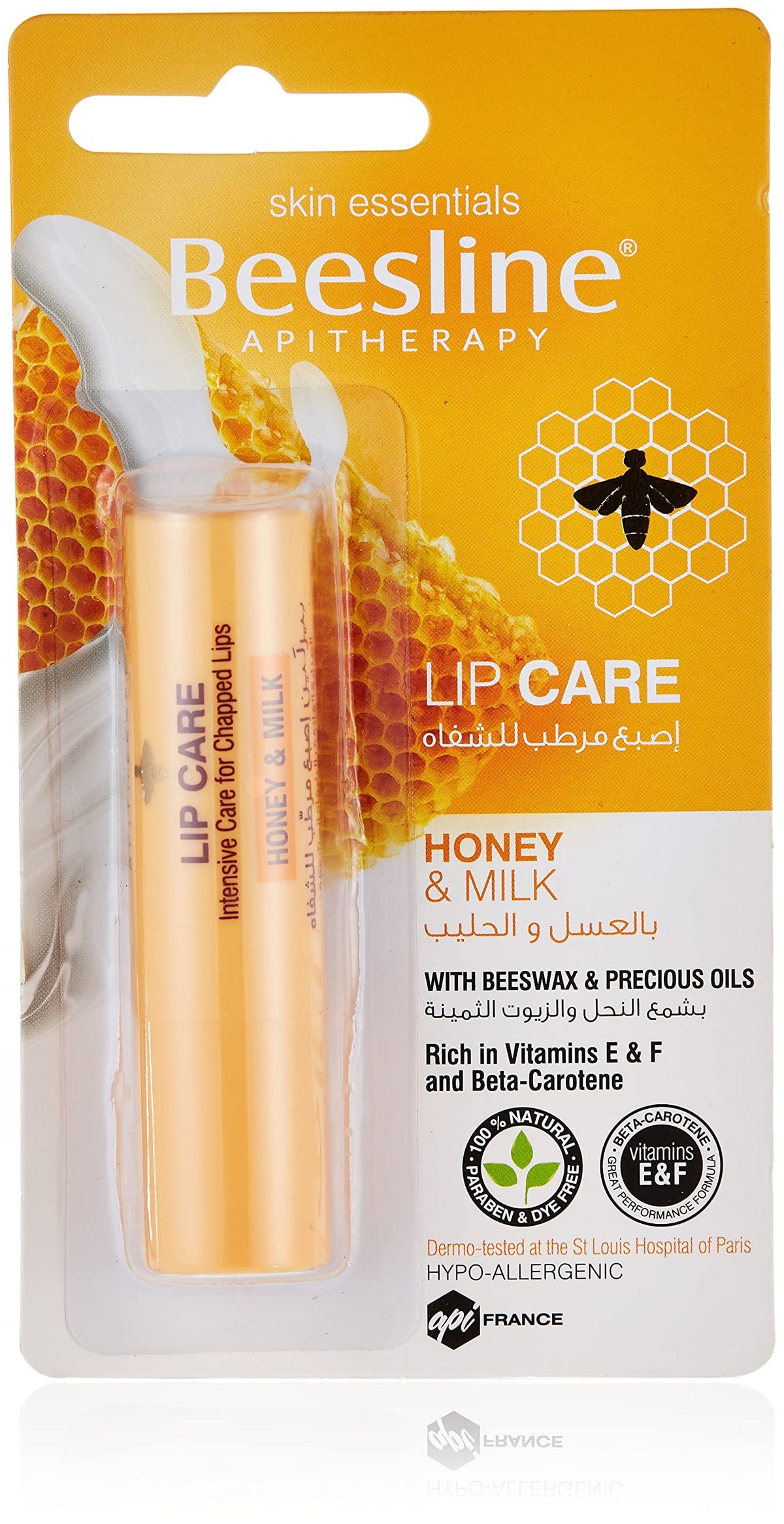 Beesline Honey and Milk Lip Care stick for deep hydration