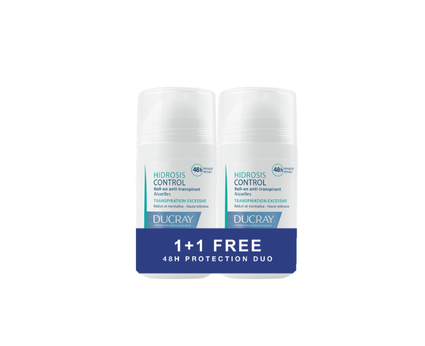 Ducray Hidrosis Control Antiperspirant Roll-On twin pack BOGO
