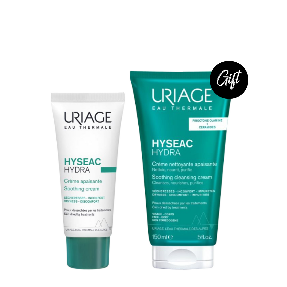 Uriage Hyséac Hydra Cream 40ml tube with free cleansing cream box set