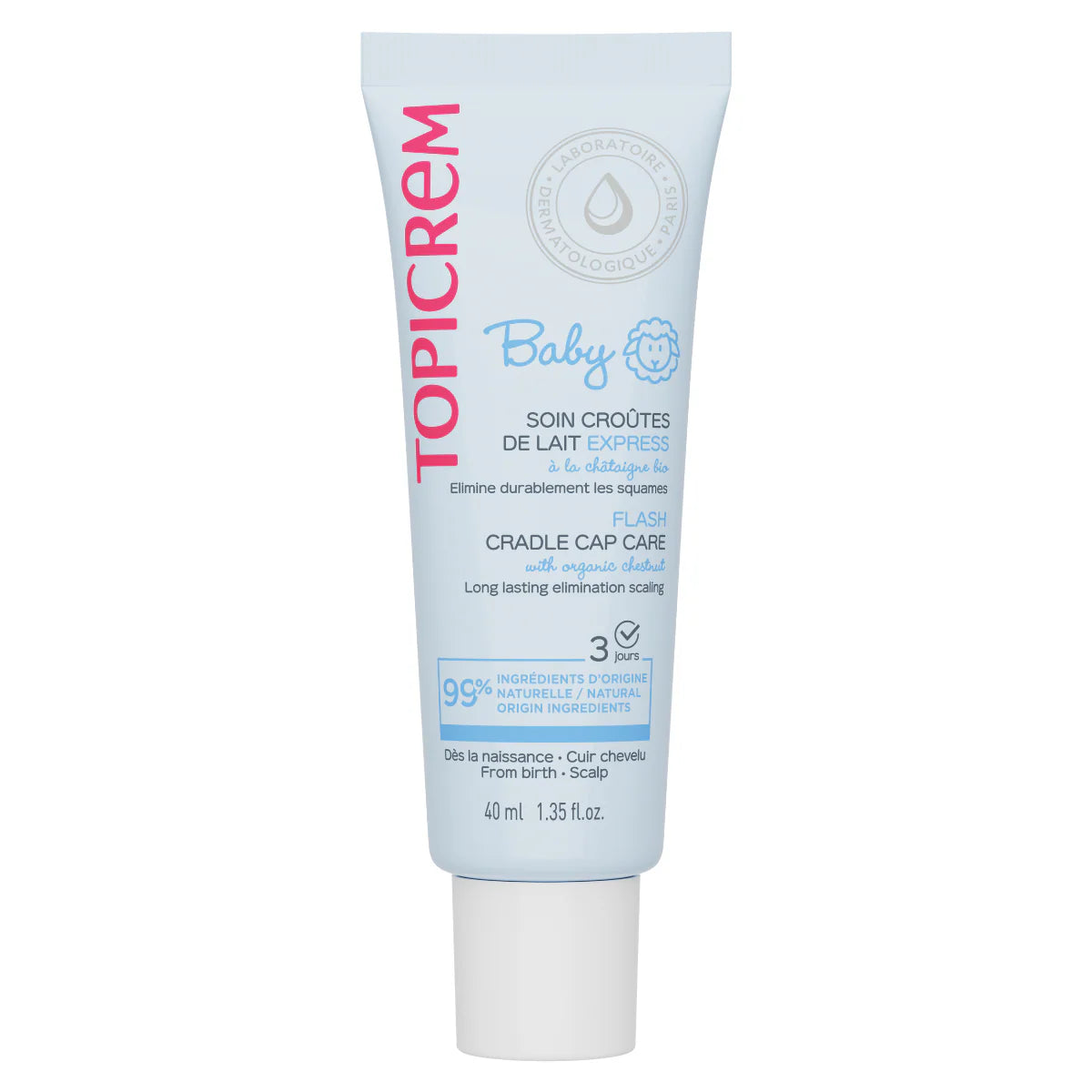 Topicrem Baby Flash Cradle Cap Care tube for infant scalp flakes
