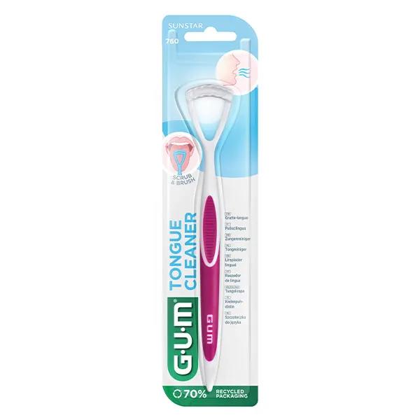 G.U.M Tongue Cleaner Scrub & Brush 760 Oral Care Product Packaging