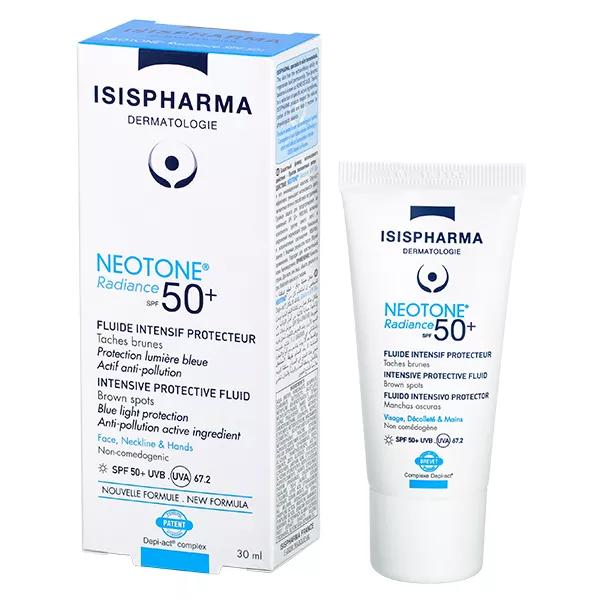 Isispharma Neotone Radiance SPF 50+ depigmenting sunscreen tube