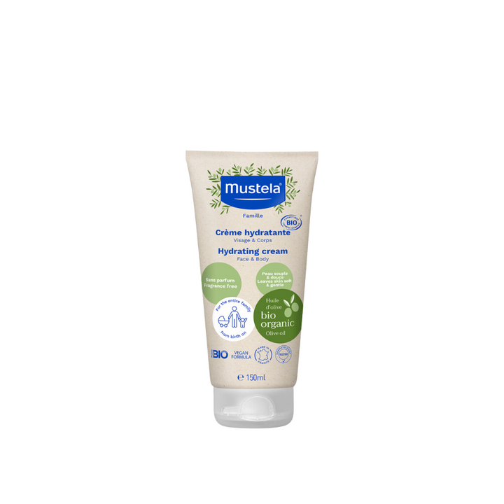 Mustela hydrating cream face and body tube for daily family moisturization