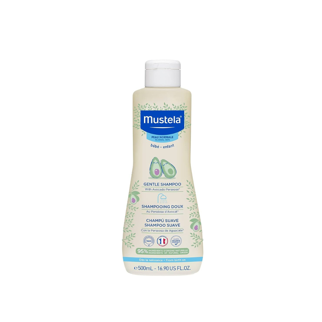 Mustela shampooing doux gentle shampoo bottle for fine infant hair