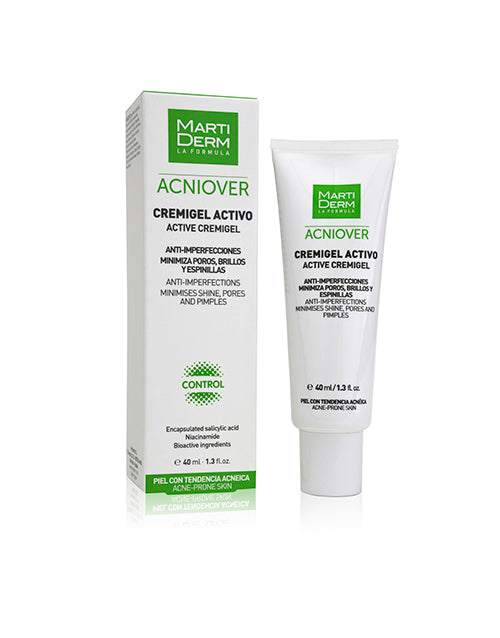 Martiderm Acniover Cremigel Activo tube for oily acne-prone skin