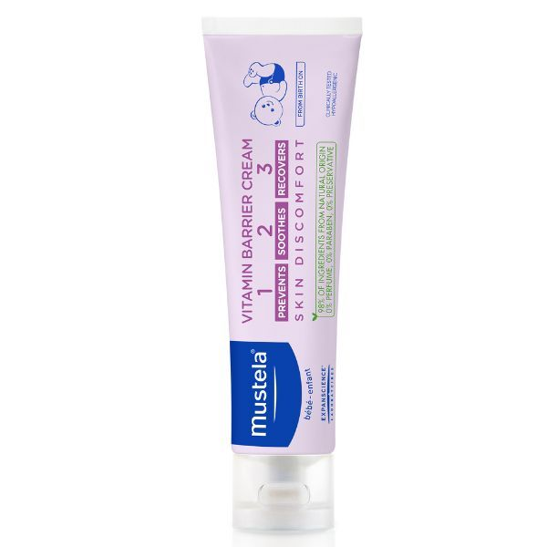 Mustela barrier cream tube for very sensitive skin discomfort relief