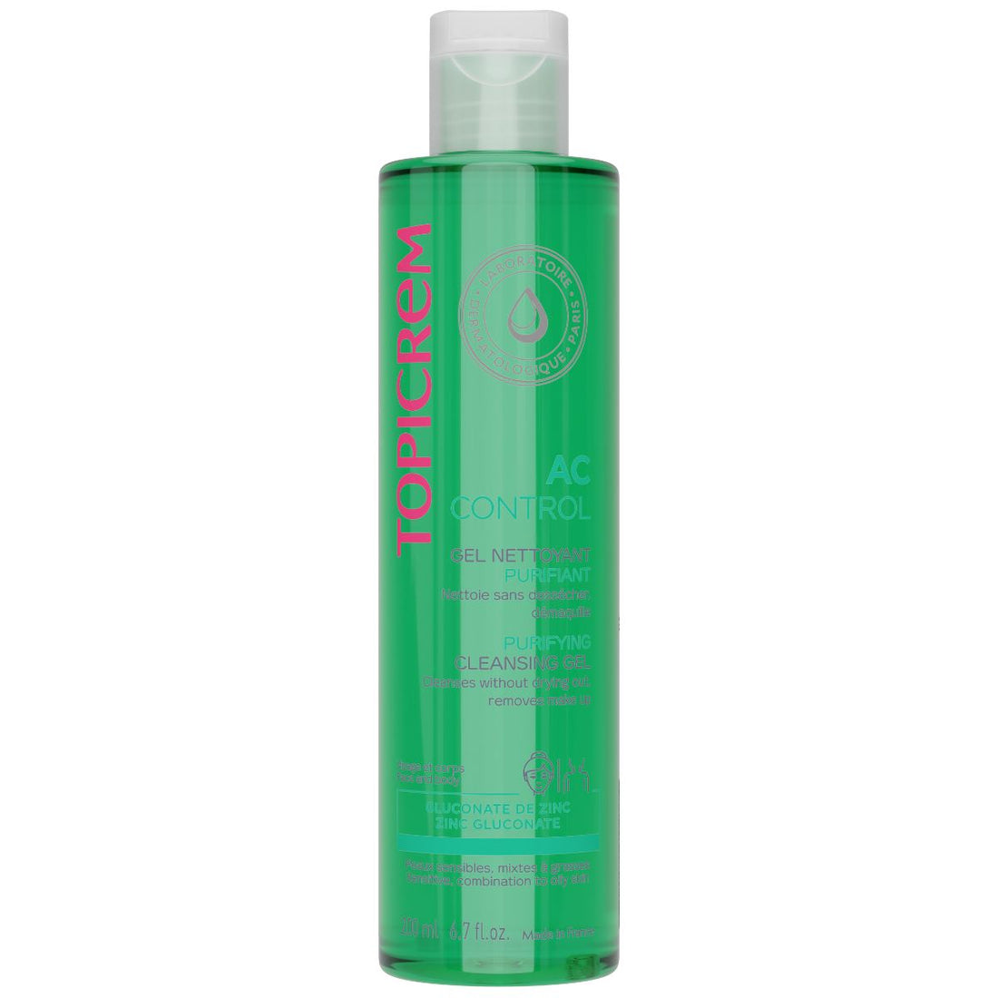 Topicrem AC Control Gel Nettoyant tube for oily and blemish prone skin