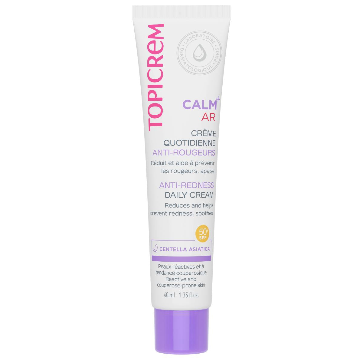 Topicrem Calm+ AR Crème Anti-Rougeurs tube for reactive redness prone skin
