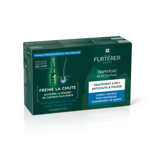 René Furterer Triphasic Reactional Anti Hair Loss ampoules for sudden hair thinning