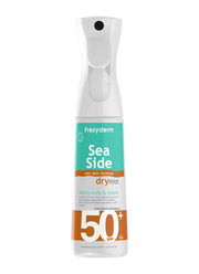Frezyderm Seaside Wet Skin Formula Drymist SPF 50+ spray for adults kids and teens