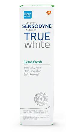 Haleon Sensodyne True White Extra Fresh Oral Care Product Packaging