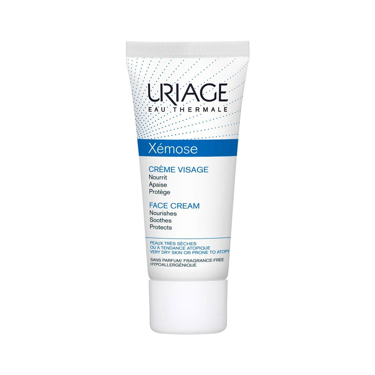 Uriage Xémose Crème Visage 40ml tube for severe dry atopic skin soothing