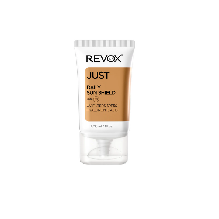 Revox Just Daily Sun Shield SPF 50+ sunscreen cream tube