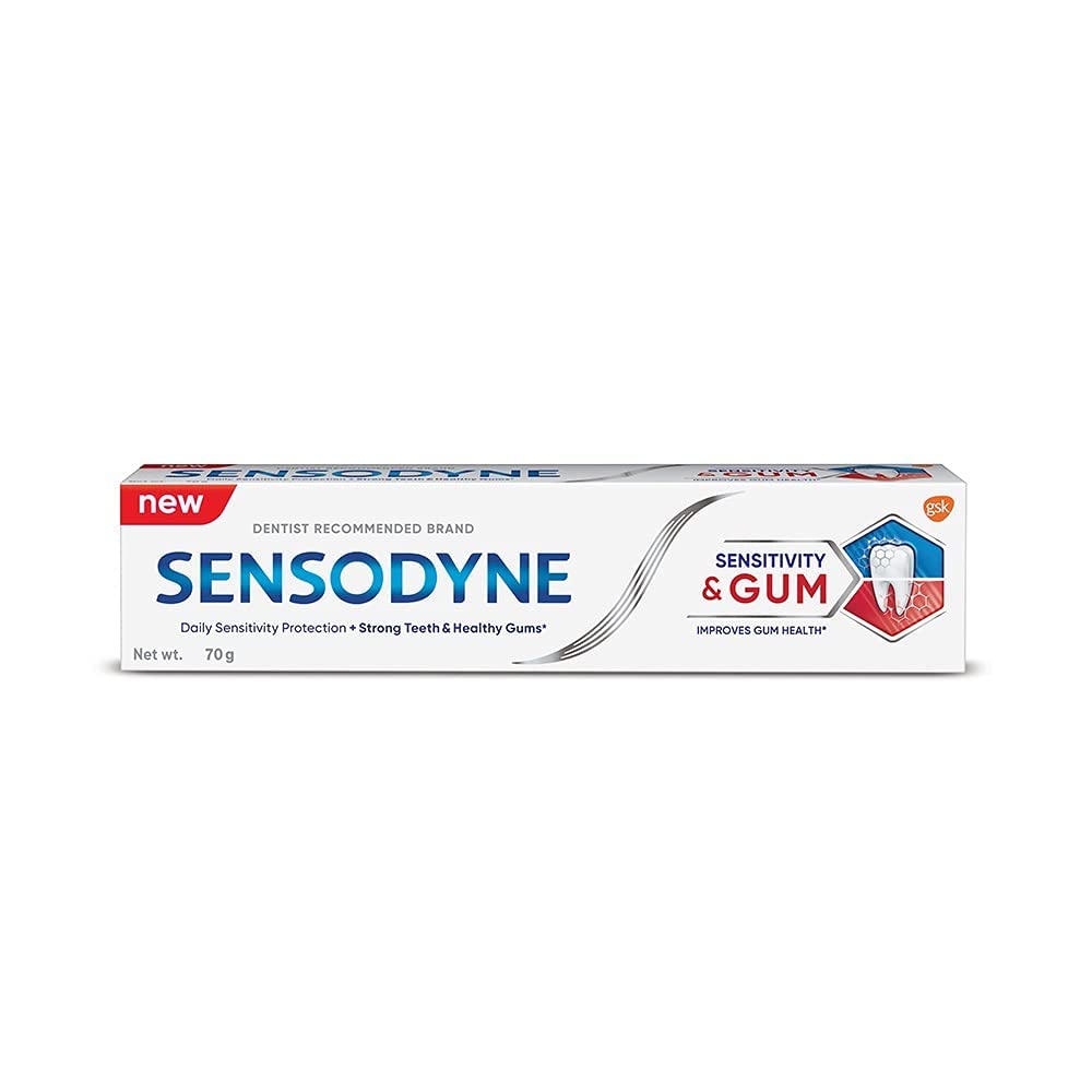 Haleon Sensodyne Daily Sensitivity Protection, Strong Teeth And Healthy Gums Oral Care Product Packaging