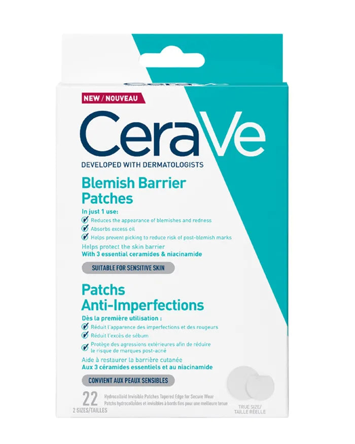 CeraVe Blemish Barrier Patches box for targeted acne spot treatment