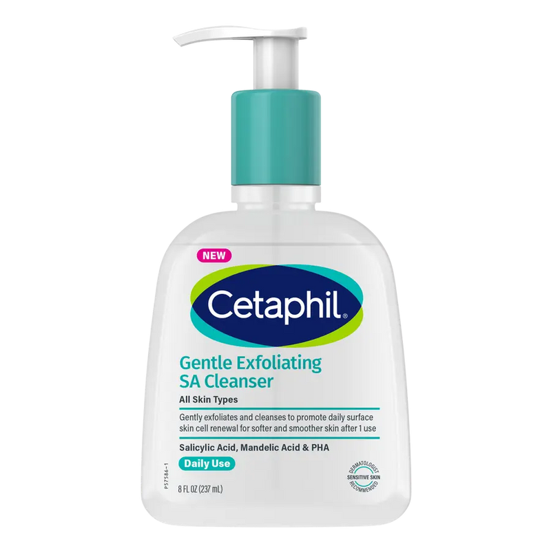 Cetaphil Gentle Exfoliating SA Cleanser bottle for rough bumpy skin