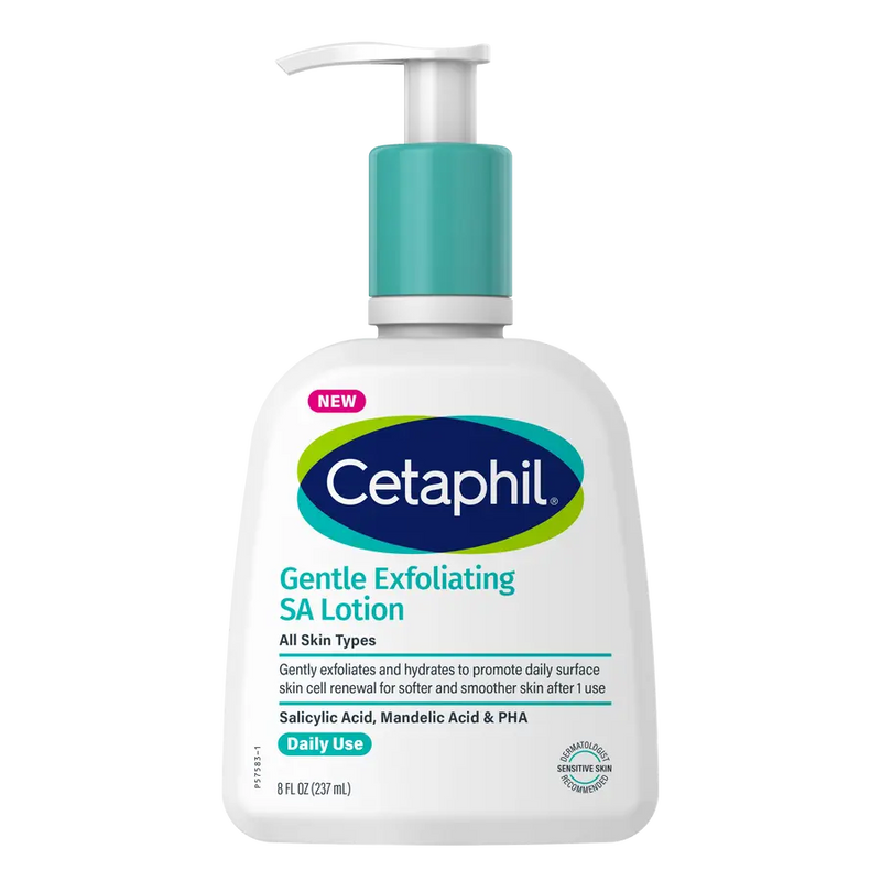 Cetaphil Gentle Exfoliating SA Lotion bottle for rough and bumpy skin