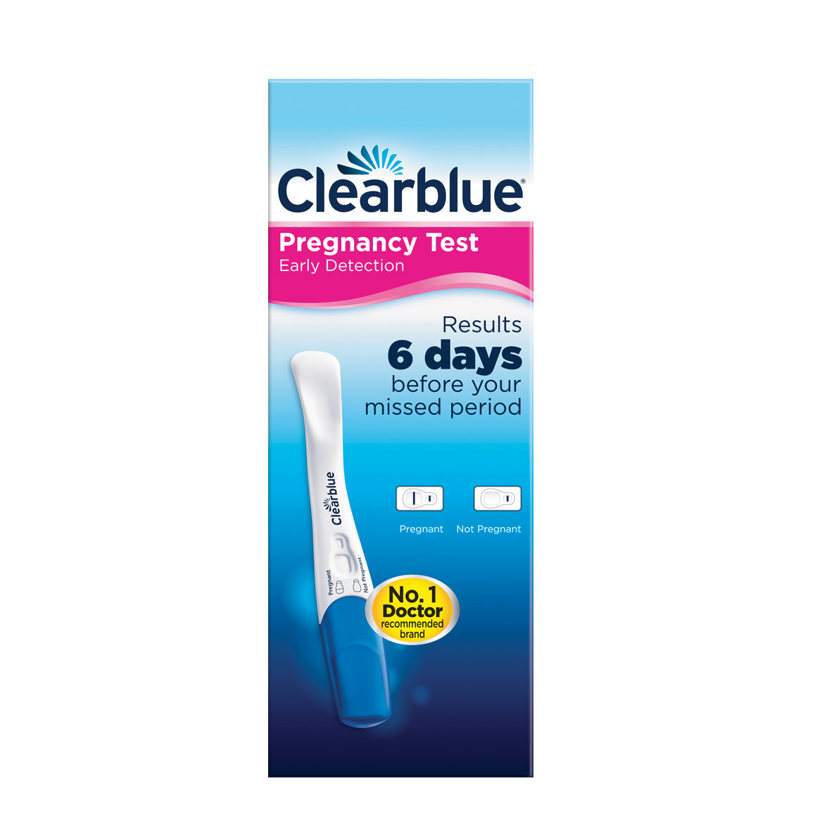 Clearblue Pregnancy Test Ultra Early 1 test box