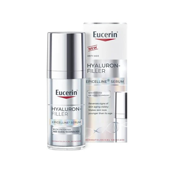 Eucerin Hyaluron-Filler Epicelline Serum bottle with promotional gift