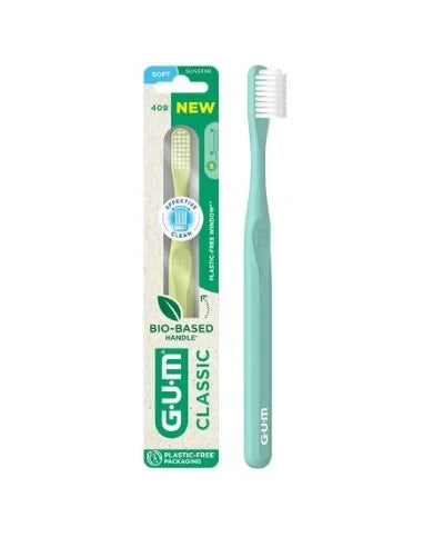 G.U.M Classic Bio-Based Handle 409 Soft Oral Care Product Packaging