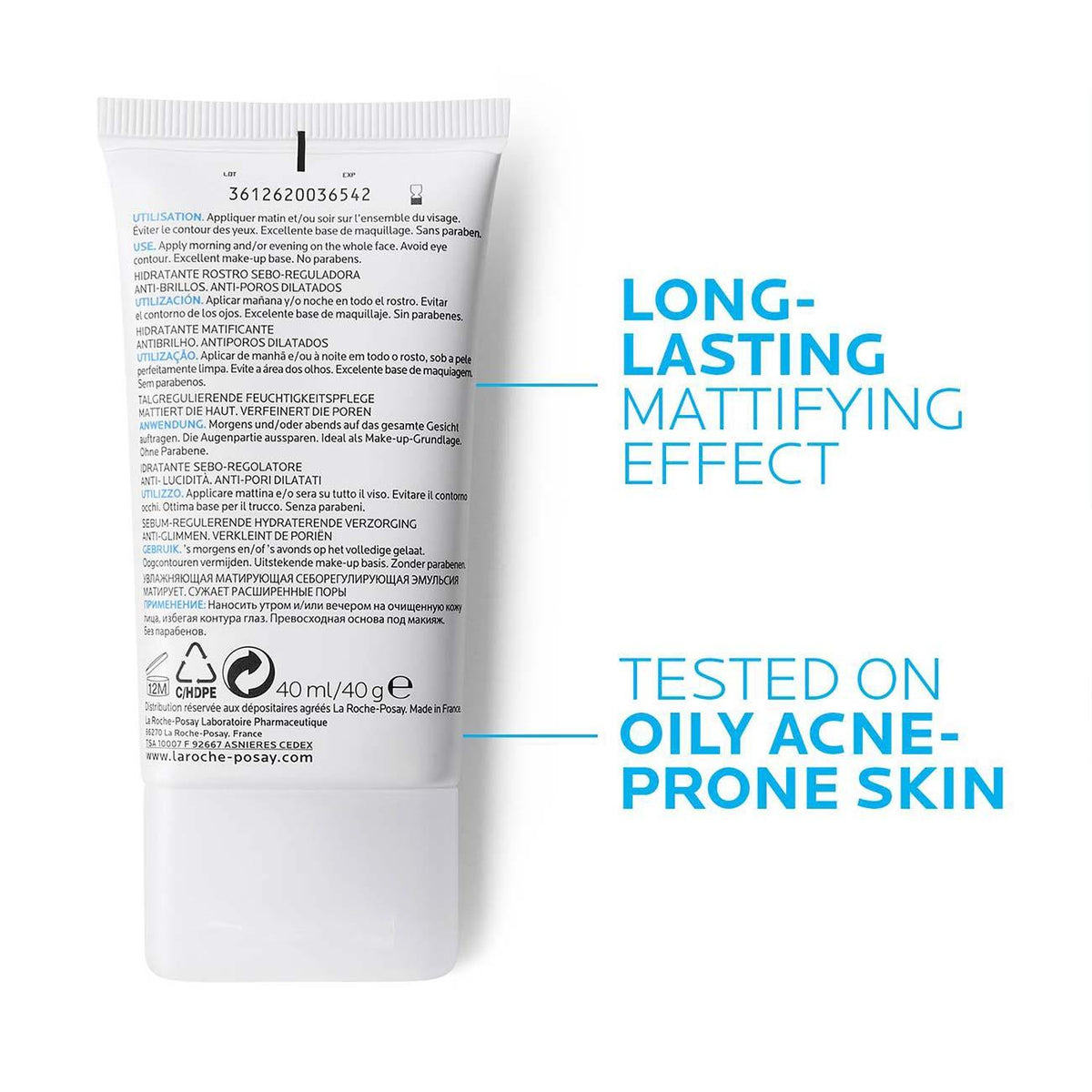 La Roche-Posay Effaclar Mat Mattifying Moisturizer for Oily Skin 40ml