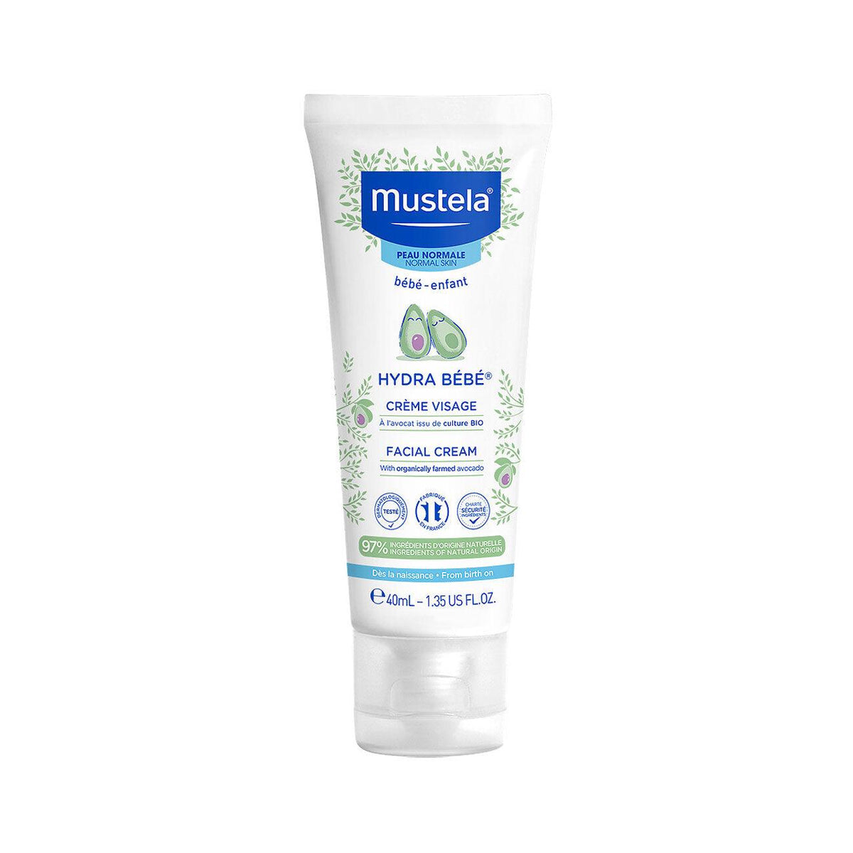 Mustela hydra bébé body lotion pump bottle for daily baby skin hydration