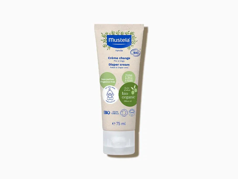 Mustela diaper cream tube for diaper area protection and rash repair