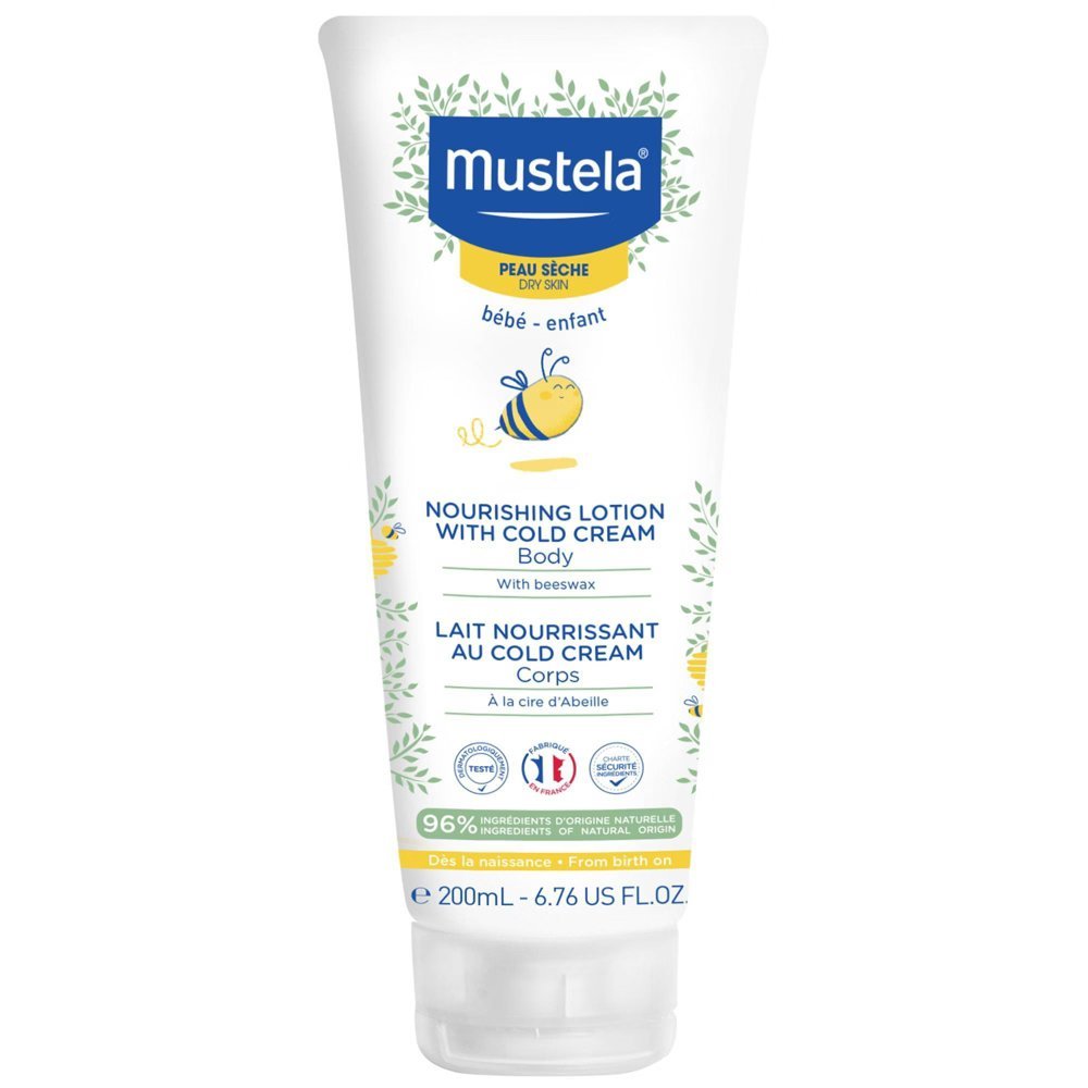 Mustela lait nourrissant au cold cream tube for dry baby skin hydration