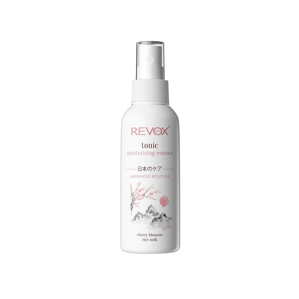 Revox Japanese Routine Tonic Moisturising Essence bottle with Cherry Blossom