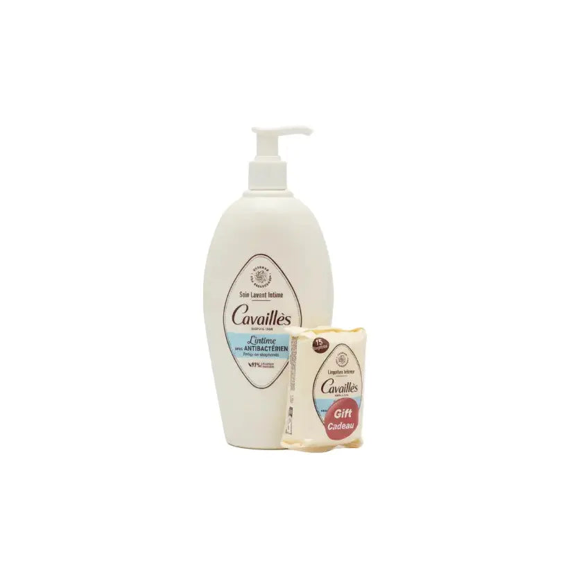 Rogé Cavaillès Intime Gel Anti-Bactérien 500ml pump bottle with free wipes