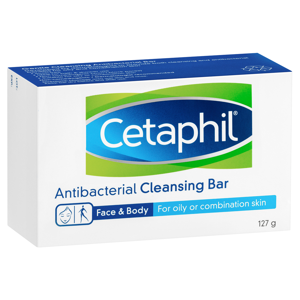 Cetaphil Antibacterial Cleansing Bar 127g bar for sensitive skin