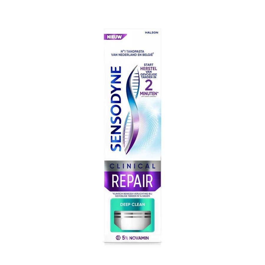 Haleon Sensodyne Clinical Repair Deep Clean Oral Care Product Packaging