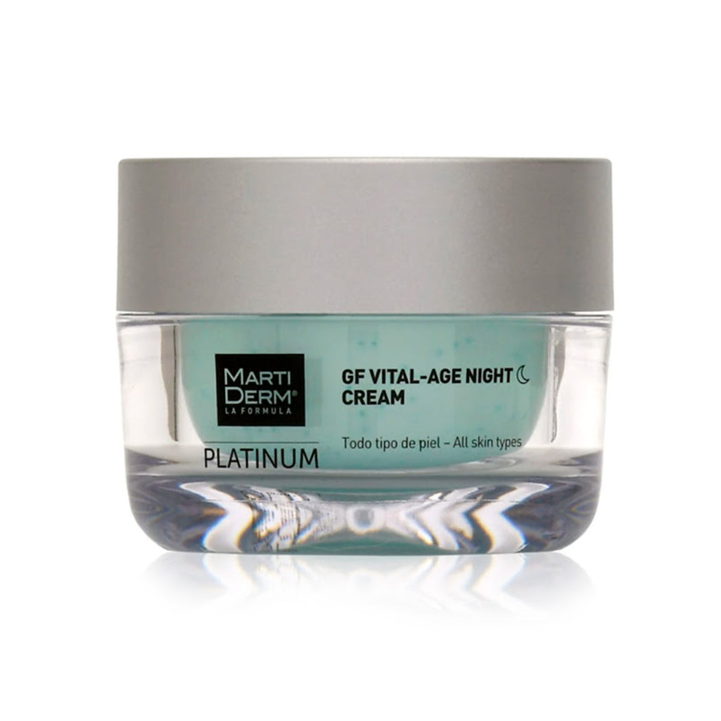 Martiderm Platinum GF Vital-Age Night Cream jar for intense skin regeneration