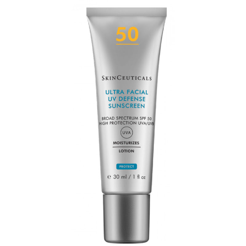 SkinCeuticals Ultra Facial Defense SPF 50+ broad spectrum daily sunscreen tube