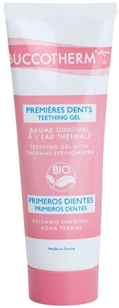 Buccotherm My First Buccotherm Chamomile & Marshmallow Teething Gel Oral Care Product Packaging