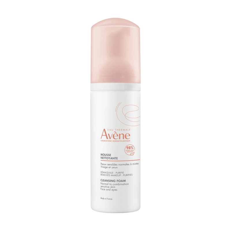 Avène Mousse Nettoyante gentle mattifying cleansing foam bottle for sensitive skin